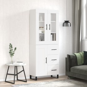 Aparador alto madera contrachapada blanco brillo 69,5x34x180 cm de , Aparadores - Ref: Foro24-3198683, Precio: 205,07 €, Desc...
