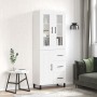 Aparador alto madera contrachapada blanco brillo 69,5x34x180 cm de , Aparadores - Ref: Foro24-3198683, Precio: 205,07 €, Desc...