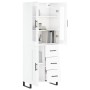 Aparador alto madera contrachapada blanco brillo 69,5x34x180 cm de , Aparadores - Ref: Foro24-3198683, Precio: 205,07 €, Desc...