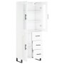 Aparador alto madera contrachapada blanco brillo 69,5x34x180 cm de , Aparadores - Ref: Foro24-3198683, Precio: 205,07 €, Desc...
