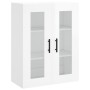 Aparador alto madera contrachapada blanco brillo 69,5x34x180 cm de , Aparadores - Ref: Foro24-3198683, Precio: 205,07 €, Desc...