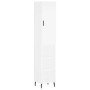 Aparador alto madera contrachapada blanco 34,5x34x180 cm de , Aparadores - Ref: Foro24-3198993, Precio: 96,59 €, Descuento: %