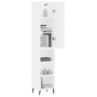 Aparador alto madera contrachapada blanco 34,5x34x180 cm de , Aparadores - Ref: Foro24-3198993, Precio: 96,59 €, Descuento: %