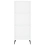 Aparador alto madera contrachapada blanco 34,5x34x180 cm de , Aparadores - Ref: Foro24-3198993, Precio: 96,59 €, Descuento: %