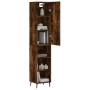 Aparador de madera contrachapada roble ahumado 34,5x34x180 cm de , Aparadores - Ref: Foro24-3198998, Precio: 97,89 €, Descuen...