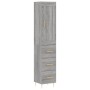 Aparador alto madera contrachapada gris Sonoma 34,5x34x180 cm de , Aparadores - Ref: Foro24-3200191, Precio: 113,23 €, Descue...