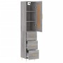 Aparador alto madera contrachapada gris Sonoma 34,5x34x180 cm de , Aparadores - Ref: Foro24-3200191, Precio: 113,23 €, Descue...