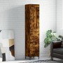 Aparador de madera contrachapada roble ahumado 34,5x34x180 cm de , Aparadores - Ref: Foro24-3200198, Precio: 114,15 €, Descue...