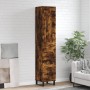 Aparador de madera contrachapada roble ahumado 34,5x34x180 cm de , Aparadores - Ref: Foro24-3200222, Precio: 125,55 €, Descue...