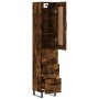 Aparador de madera contrachapada roble ahumado 34,5x34x180 cm de , Aparadores - Ref: Foro24-3200222, Precio: 125,55 €, Descue...