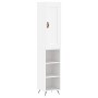Aparador alto madera contrachapada blanco 34,5x34x180 cm de , Aparadores - Ref: Foro24-3200297, Precio: 95,23 €, Descuento: %