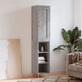 Aparador alto madera contrachapada gris Sonoma 34,5x34x180 cm de , Aparadores - Ref: Foro24-3200319, Precio: 88,25 €, Descuen...