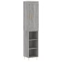 Aparador alto madera contrachapada gris Sonoma 34,5x34x180 cm de , Aparadores - Ref: Foro24-3200319, Precio: 88,25 €, Descuen...