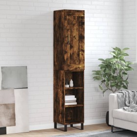 Aparador de madera contrachapada roble ahumado 34,5x34x180 cm de , Aparadores - Ref: Foro24-3200350, Precio: 90,88 €, Descuen...