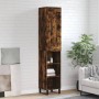 Aparador de madera contrachapada roble ahumado 34,5x34x180 cm de , Aparadores - Ref: Foro24-3200350, Precio: 90,88 €, Descuen...