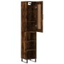 Aparador de madera contrachapada roble ahumado 34,5x34x180 cm de , Aparadores - Ref: Foro24-3200350, Precio: 90,88 €, Descuen...