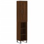Aparador alto madera contrachapada roble marrón 34,5x34x180 cm de , Aparadores - Ref: Foro24-3200352, Precio: 94,43 €, Descue...