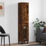 Aparador de madera contrachapada roble ahumado 34,5x34x180 cm de , Aparadores - Ref: Foro24-3200414, Precio: 103,06 €, Descue...