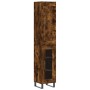 Aparador de madera contrachapada roble ahumado 34,5x34x180 cm de , Aparadores - Ref: Foro24-3200414, Precio: 103,06 €, Descue...