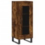 Aparador de madera contrachapada roble ahumado 34,5x34x180 cm de , Aparadores - Ref: Foro24-3200414, Precio: 103,06 €, Descue...