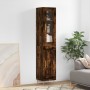 Aparador de madera contrachapada roble ahumado 34,5x34x180 cm de , Aparadores - Ref: Foro24-3199486, Precio: 102,98 €, Descue...