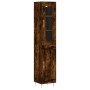 Aparador de madera contrachapada roble ahumado 34,5x34x180 cm de , Aparadores - Ref: Foro24-3199486, Precio: 102,98 €, Descue...