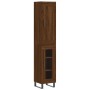Aparador alto madera contrachapada roble marrón 34,5x34x180 cm de , Aparadores - Ref: Foro24-3200416, Precio: 107,62 €, Descu...
