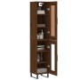Aparador alto madera contrachapada roble marrón 34,5x34x180 cm de , Aparadores - Ref: Foro24-3200416, Precio: 107,62 €, Descu...