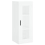 Aparador alto madera contrachapada blanco 34,5x34x180 cm de , Aparadores - Ref: Foro24-3199377, Precio: 94,88 €, Descuento: %