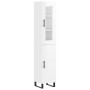 Aparador alto madera contrachapada blanco brillo 34,5x34x180 cm de , Aparadores - Ref: Foro24-3199195, Precio: 131,13 €, Desc...