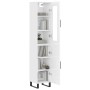 Aparador alto madera contrachapada blanco brillo 34,5x34x180 cm de , Aparadores - Ref: Foro24-3199195, Precio: 131,13 €, Desc...