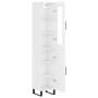Aparador alto madera contrachapada blanco brillo 34,5x34x180 cm de , Aparadores - Ref: Foro24-3199195, Precio: 131,13 €, Desc...