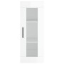 Aparador alto madera contrachapada blanco brillo 34,5x34x180 cm de , Aparadores - Ref: Foro24-3199195, Precio: 131,13 €, Desc...