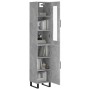 Aparador de madera contrachapada gris hormigón 34,5x34x180 cm de , Aparadores - Ref: Foro24-3199197, Precio: 119,26 €, Descue...