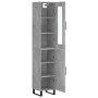 Aparador de madera contrachapada gris hormigón 34,5x34x180 cm de , Aparadores - Ref: Foro24-3199197, Precio: 119,26 €, Descue...