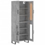 Aparador alto madera contrachapada gris hormigón 69,5x34x180 cm de , Aparadores - Ref: Foro24-3199645, Precio: 153,73 €, Desc...