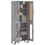 Aparador alto madera contrachapada gris sonoma 69,5x34x180 cm de , Aparadores - Ref: Foro24-3199647, Precio: 155,70 €, Descue...