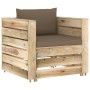 Muebles de jardín 2 piezas con cojines madera impregnada verde de , Conjuntos de jardín - Ref: Foro24-3074539, Precio: 177,95...