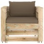 Muebles de jardín 2 piezas con cojines madera impregnada verde de , Conjuntos de jardín - Ref: Foro24-3074539, Precio: 177,95...
