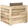 Muebles de jardín 2 piezas con cojines madera impregnada verde de , Conjuntos de jardín - Ref: Foro24-3074539, Precio: 177,95...