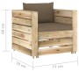 Muebles de jardín 2 piezas con cojines madera impregnada verde de , Conjuntos de jardín - Ref: Foro24-3074539, Precio: 177,95...