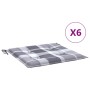 Cojines de silla de jardín 6 uds tela a cuadros gris 40x40x3 cm de , Cojines para sillas y sofás - Ref: Foro24-314037, Precio...
