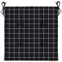 Cojines de silla de jardín 4 uds tela a cuadros negro 50x50x3cm de , Cojines para sillas y sofás - Ref: Foro24-361081, Precio...