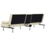 Sofá cama con portavasos cuero sintético color crema de , Sofás - Ref: Foro24-351927, Precio: 321,39 €, Descuento: %