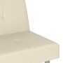 Sofá cama con portavasos cuero sintético color crema de , Sofás - Ref: Foro24-351927, Precio: 321,39 €, Descuento: %