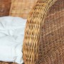 Sofá con cojín ratán natural y lino marrón claro de , Sofás - Ref: Foro24-325465, Precio: 271,16 €, Descuento: %