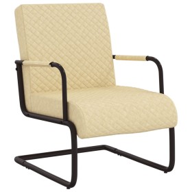 Silla voladiza cuero sintético crema de , Sillones - Ref: Foro24-325782, Precio: 196,13 €, Descuento: %