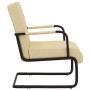 Silla voladiza cuero sintético crema de , Sillones - Ref: Foro24-325782, Precio: 196,13 €, Descuento: %