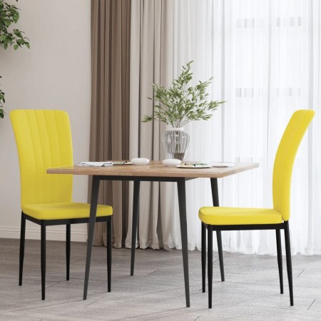 Sillas de comedor 2 uds terciopelo amarillo mostaza de , Sillas de comedor - Ref: Foro24-326100, Precio: 95,90 €, Descuento: %