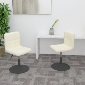 Sillas de comedor giratorias 2 uds terciopelo crema de , Sillas de comedor - Ref: Foro24-334262, Precio: 123,52 €, Descuento: %